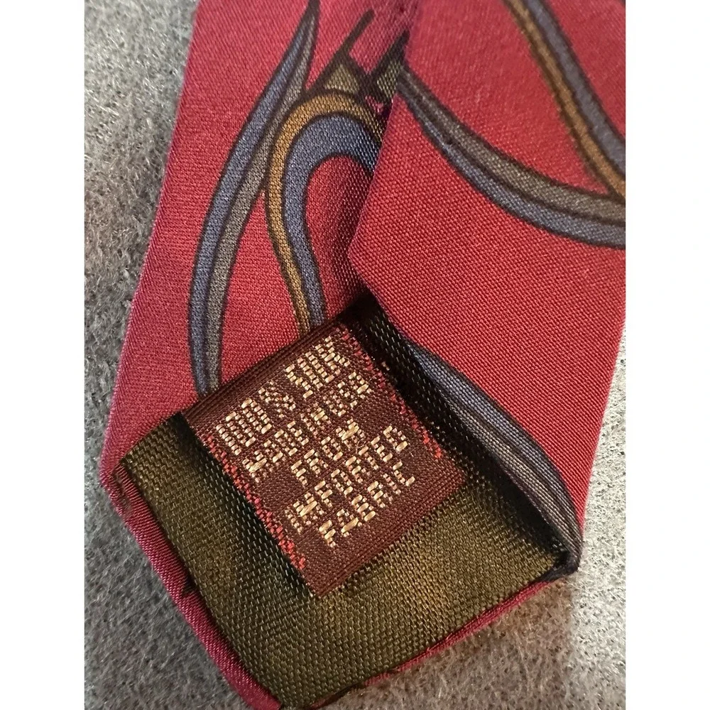 Vintage Chaps Ralph Lauren Tie 100% Silk Made in USA Geometric Necktie 56